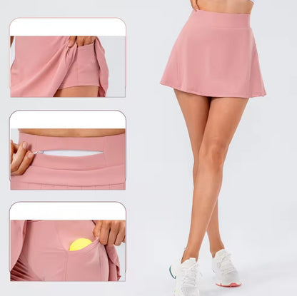 Women Pleated Skirt Tennis Skirt