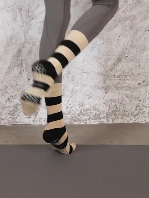 Striped Socks Mid length Pilates Socks