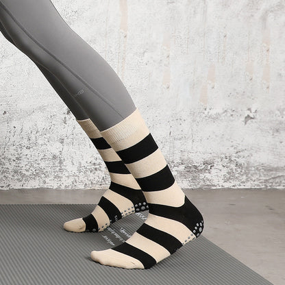 Striped Socks Mid length Pilates Socks