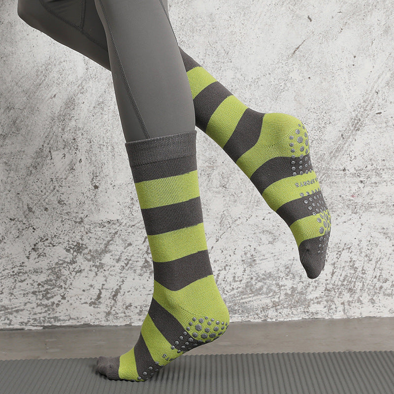 Striped Socks Mid length Pilates Socks