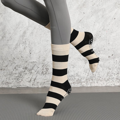 Striped Socks Mid length Pilates Socks